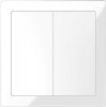 Merten D-Life two-circuit switch (crystal white frame, lotus white insert)